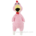 Plush three-color Chicken Dog Chew Squeaky Toy